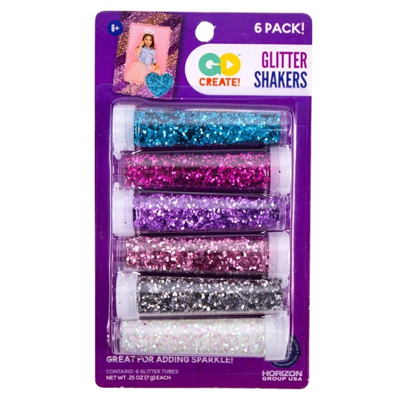 Go Create Princess Glitter Shakers, 6 Pack NEW in package arts crafts scrapbook - Picture 1 of 6